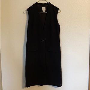 Women’s Halogen Tunic Length Black Suit Vest small